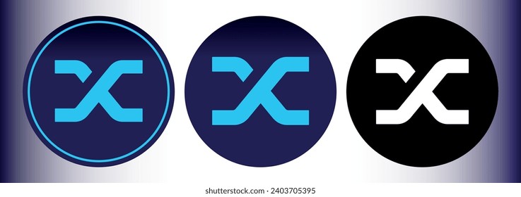 Cryptocurrency logos in colorful circle. vector logo images. 3d illustrations.