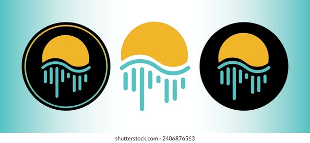 Cryptocurrency logos in colorful circle. vector logo images. 3d illustrations.