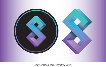 Cryptocurrency logos in colorful circle. vector logo images. 3d illustrations.