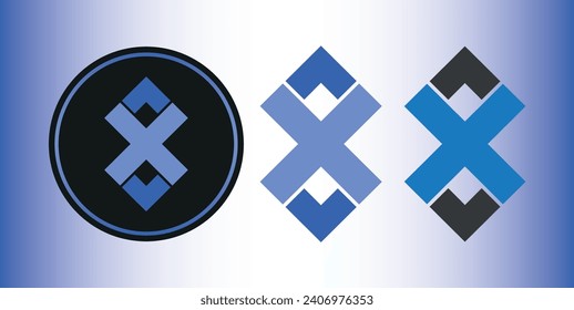 Logotipos de criptografía en círculo colorido. imágenes de logotipo vectorial. 3 quinquies ilustraciones.