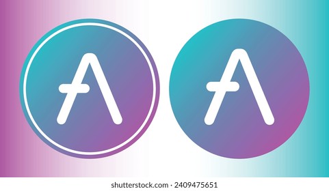Cryptocurrency logos in colorful circle. vector logo images. 3d illustrations.