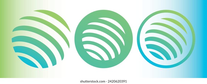 Cryptocurrency logos in colorful circle. vector logo images. 3d illustrations. svg