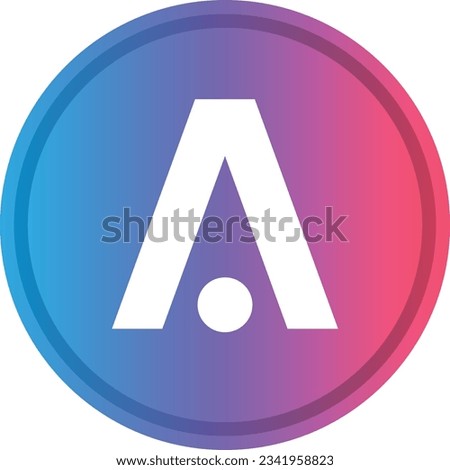 Cryptocurrency logos in colorful circle. vector logo images. 3d illustrations.