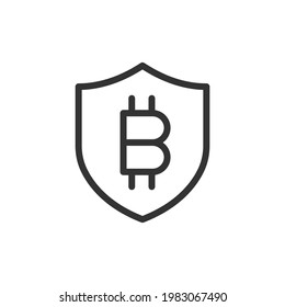 Icono de línea mínima de criptodivisa. Diseño de símbolo de trazo web. Signo criptodivisa aislado en un fondo blanco. Icono de línea Premium.