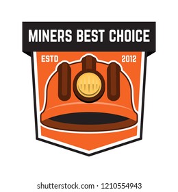 Cryptocurrency mining emblem isolated on white background. Design elements for logo,label, emblem, sign. Vector illustration