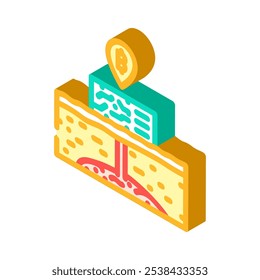 cryptocurrency mining geothermal isometric icon vector. cryptocurrency mining geothermal sign. isolated symbol illustration