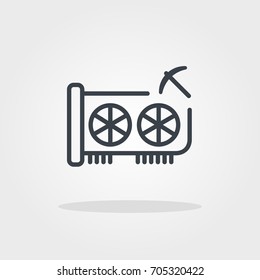 Cryptocurrency Mining GPU Icon