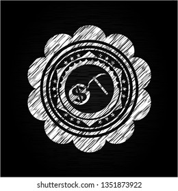  cryptocurrency mining icon inside chalkboard emblem