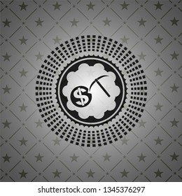 cryptocurrency mining icon inside dark emblem