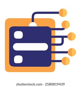 A cryptocurrency mining server icon representing blockchain mining operations