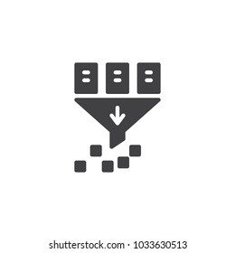Cryptocurrency mining vector icon. filled flat sign for mobile concept and web design. Filter simple solid icon. Symbol, logo illustration. Pixel perfect vector graphics