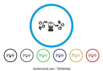 Cryptocurrency Mixer flat vector icon for application and web design.