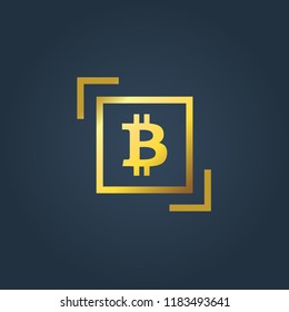 Cryptocurrency modern bitcoin logo concept. Vector.