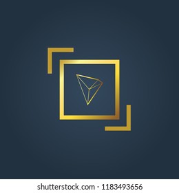 Cryptocurrency modern tron logo concept. Vector.