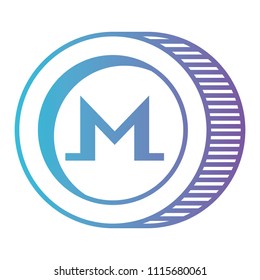 cryptocurrency monero coin isolated icon