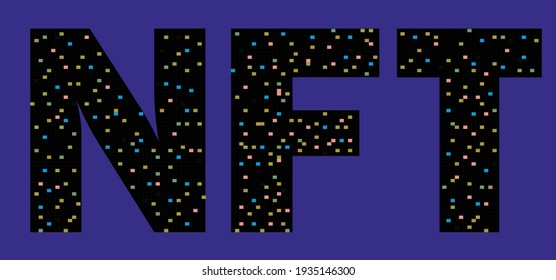 Cryptocurrency NFT, non-fungible token vector