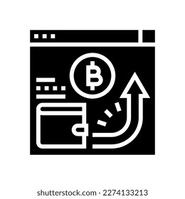 cryptocurrency payment glyph icon vector. cryptocurrency payment sign. isolated symbol illustration