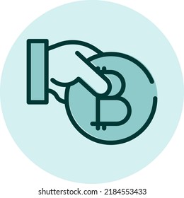 Cryptocurrency payment, illustration, vector on a white background.