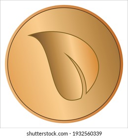 cryptocurrency peer coin vector illustration