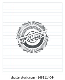 Cryptocurrency pencil draw. Vector Illustration. Detailed.