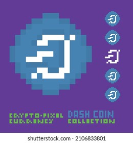 cryptocurrency pixel art coin abstract
