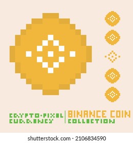cryptocurrency pixel art coin abstract