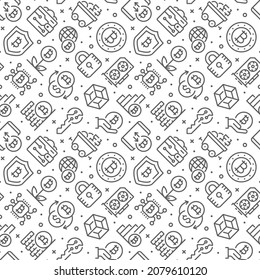 Cryptocurrency related vector seamless pattern