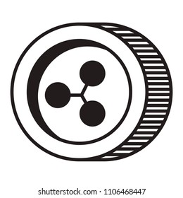 cryptocurrency ripple coin isolated icon