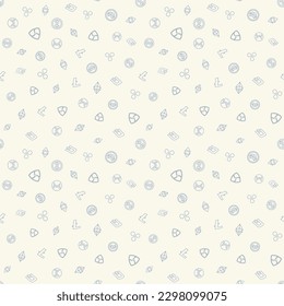 Cryptocurrency seamless pattern. Crypto currency background. Bitcoin Ethereum Ethereum classic, Dash, Litecoin, Monero, Nem, Ripple, Zcash. Vector illustration.