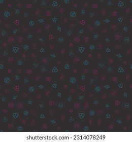 Cryptocurrency seamless pattern. Crypto currency background. Bitcoin Ethereum Ethereum classic, Dash, Litecoin, Monero, Nem, Ripple, Zcash. Vector illustration.