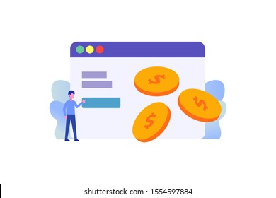 cryptocurrency security illustration concept for web landing page template, banner, flyer and presentation