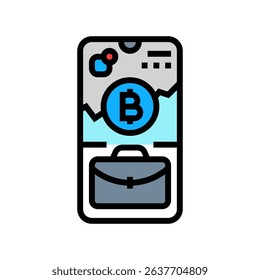 cryptocurrency staking fintech color icon vector. cryptocurrency staking fintech sign. isolated symbol illustration