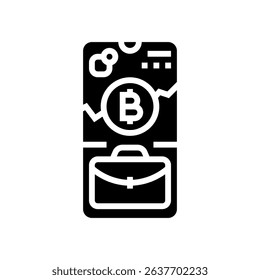 cryptocurrency staking fintech glyph icon vector. cryptocurrency staking fintech sign. isolated symbol illustration
