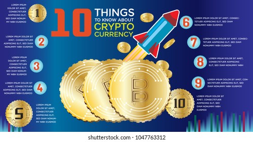 Cryptocurrency stock vector illustration  for banner, design, presentation. digital currency. Golden coin with bitcoin symbol on the blue background.