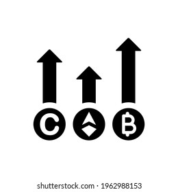 Icono de intercambio de reservas de criptodivisa (ilustración vectorial)