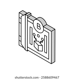 cryptocurrency storage service isometric icon vector. cryptocurrency storage service sign. isolated symbol illustration