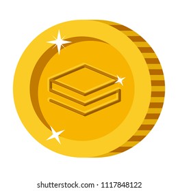 cryptocurrency stratis coin isolated icon