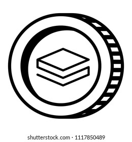 cryptocurrency stratis coin isolated icon