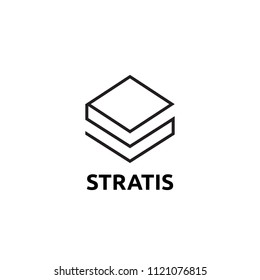 Cryptocurrency Symbol with text stratis