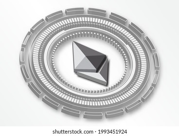 Cryptocurrency technology background with hi-tech digital data connection system and computer electronic design