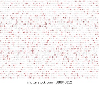 Cryptocurrency Technology / Firewall / Cyber Network Security / Data Encryption / Binary Computer Code Abstract Background. Vector Illustration.