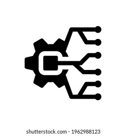 Cryptocurrency technology icon (vector illustration)