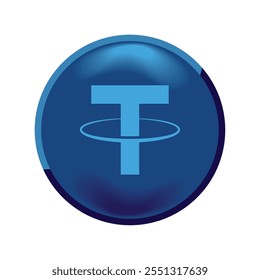 Icono de moneda de atadura de criptomoneda aislado