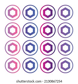 Cryptocurrency token icons set. Chainlink Cryptocurrency token icons set. LINK coin symbol. Flat Vector illustration - Vector