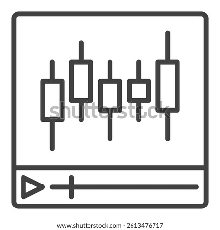 Cryptocurrency Trading Video Player vector Crypto Trading Course concept outline icon or design element