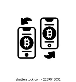 Cryptocurrency Transaction icon in vector. Logotype