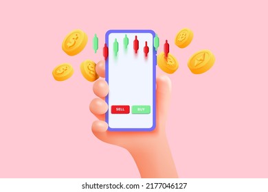 Informationen zu Cryptowährung-Transaktionen und Mobile Banking. Schick Geld! Bitcoin digitale Brieftasche. E-Payment 3d Konzept. Internationaler Geldtransfer 3D-Vektorgrafik