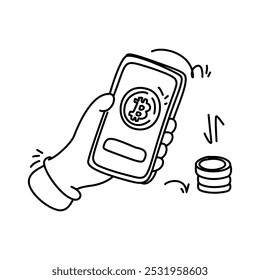 Cryptocurrency Transfer A simple illustration of digital coins being transferred