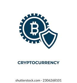 cryptocurrency vector icon. cryptocurrency, banking, digital filled icons from flat cryptocurrency concept. Isolated black glyph icon, vector illustration symbol element for web design and mobile apps