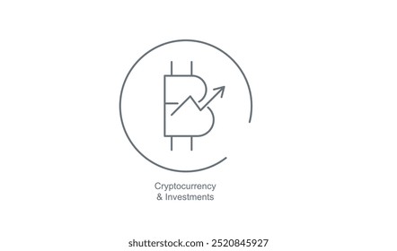 Cryptocurrency Vector Icon for Digital Currency and Blockchain